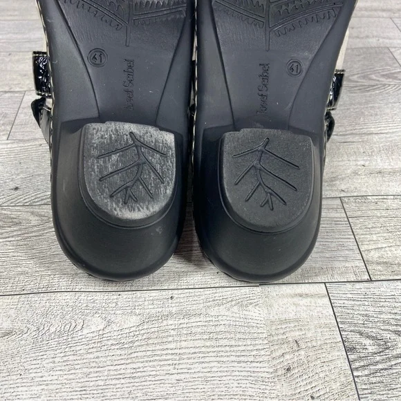 Josef Seibel Sandals Womens 10.5 41 Black Slip On Slides Open Toe Shoes Heels - Picture 10 of 10